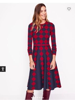 Boden Maria Jacquard Knitted Dress Size 2 NWT